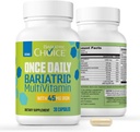 Bariatric Choice Once-Daily Bariatric Multivitamínico con 45 mg de Iron tóxico Fácil de Tragar Cápsula tóxica Vitamina para Cirugía Bariatrica Pacientes TEN 30 Conteo (1-Mes de Suministro)