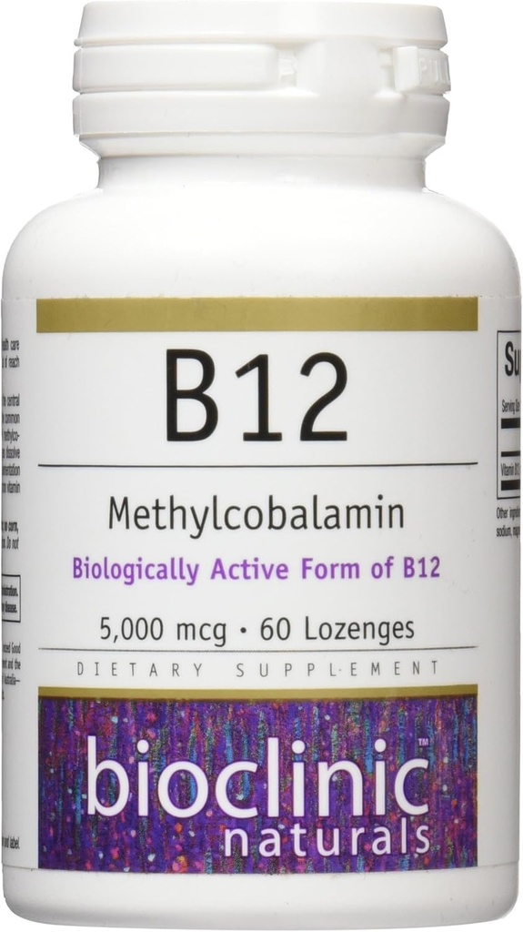 Bioclinic Naturals B12 Vitaminas Metilcobalamina, 60 Contadas