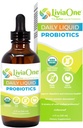 LiviaOne Probióticos líquidos diarios, Probióticos orgánicos certificados por USDA, Probiótico vegetariano libre de alérgenos y gluten para mujeres y hombres, no transgénicos y brutos, 4 Fl Oz (Pack of 1)
