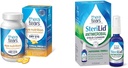 TheraTears Omega 3 Suplemento, 1200 mg, 90 ct (Pack of 1) & SteriLid Eyelid Cleanser y Face Wash, para ojos irritados, 2 fl oz Spray