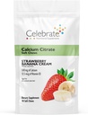 Celebrar vitaminas Bariatric 500mg Calcio Citar cerdas suaves con 500 UI Vitamina D3 – Esencial para el bypaso gástrico Pacientes " Bone Health - Azúcar " Gluten Free, Strawberry Banana Cream (90 Chews)