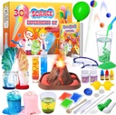 UNGLINGA 30+ Experimentos Kits de Ciencias para Niños, Proyecto Educativo S.T.E.M Actividades Juguetes Regalos para Niñas, Juego de Química, Bola de Bouncy, Erupción del Volcán