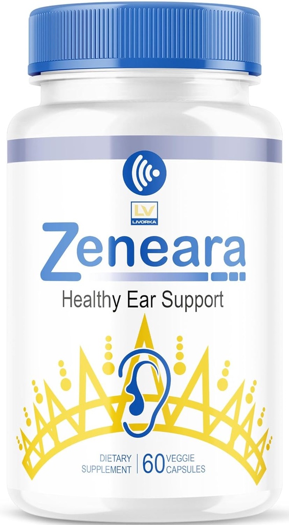 Zeneara Healthy Ear Support Suplemento, Zeneara, Zeneara Capsules, Zeneara Healthy Ear Support, Zeneara Ear Support, Zeneara Advanced Formula, Zeneara Reviews, 60 cápsulas para 1 mes
