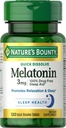 La Bounty Melatonin de la naturaleza, promueve la relajación " sueño, 100% medicamentos sin dormir, 3 mg, 120 comprimidos de disuelto rápido
