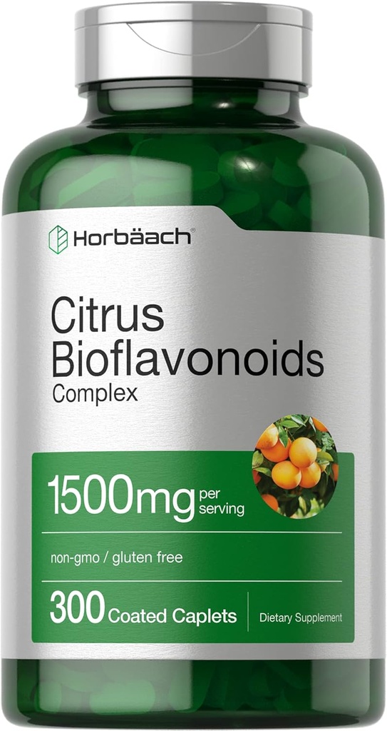 Horbäach Citrus Bioflavonoids Suplemento Silencio 1500mg Silencio 300 Caplets peru Vegetarian, Non-GMO, y Gluten Free Formula ← Valor Tamaño