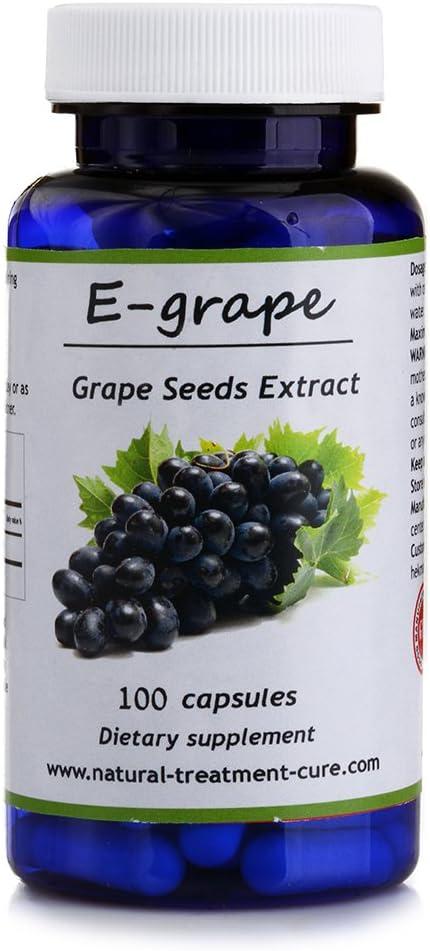 Hekma Center Extracto puro de semillas de uva - Vitis Vinifera - 100 cápsulas - Vegan