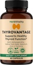 Suplemento de apoyo a la tiroides – Iodine, Kelp, Ashwagandha, Selenium, Zinc – apoya la energía, el metabolismo y el equilibrio hormonal – L-Tyrosine, Schisandra, Bladderwrack (Pack of 1)