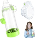Soft Silicone Inhaler Spacers para adultos y niños - Divertido y colorido Nessi OTC Spacer (Kids-Green)