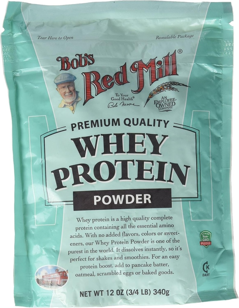 Bob's Red Mill Whey Protein Concentrate, bolsas de 12 onzas (Pack of 4)