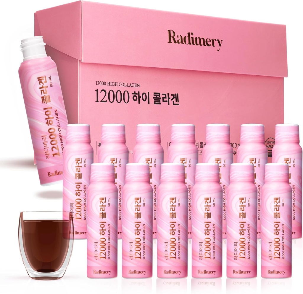 12000 High Collagen Liquid (50ml x 14) - 12000mg con ácido hialurónico, elastina y vitamina C - soporta el cabello saludable, hermosa piel, uñas, huesos fuertes, y antioxidante esencial (14ea)