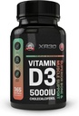Vitamina D3 5000IU Cholecalciferol - Bono Superior & Muscle Support - 365 Softgels - Hecho en EE.UU.