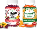 Lunakai USA hizo Shilajit &amp; Vitamina C High Potency Gummies Bundle – Energy and Immune Support – Non-GMO " Delicious