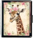 Travel Pill Organizer Small Pill Case for Purse Essentials 7 Days Cute Pill Box with Mirror Portable Pill Box for Pocket or Purse Pill Containe Travel Gifts (Giraffe with Floral Crown)