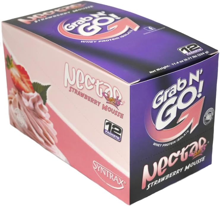 Syntrax Nectar Grab N' Go, Strawberry Mousse, 12 Count