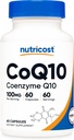 Nutricost CoQ10 100mg, 60 cápsulas vegetarianas, 60 piezas - Coenzima Q10