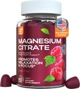 Magnesium Gummies for Adults 180 Mg - Premium Magnesium Citrate Suplemento para Muscles, Nerves, Bones y Heart Health - Gluten-Free, Sugar-Free, Berry Flavor - para Hombres y Mujeres - 60 Gummies