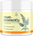 Suplemento de Polvo Trans-Resveratrol con Extracto de Vino Rojo, Quercetina, Pterostilbeno, 4.23 OZ, 30 días de suministro