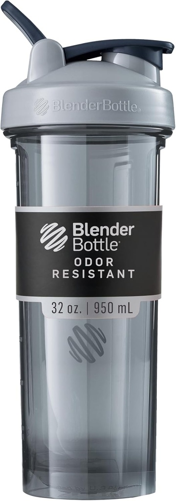 BlenderBottle Shaker Bottle Pro Series Perfecto para Protein Shakes y Pre Workout, 32-Once, Pebble Grey