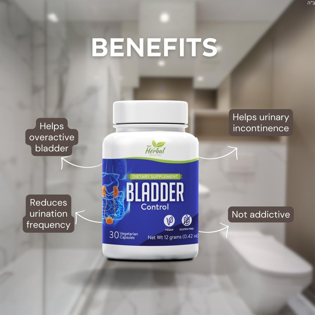 Bladder Control Suppplement, Bladder Support Supplement for Men & Women, Helps Reduce Urinary Leakage, Frequency and Urgency - Natural Herbal Supplement