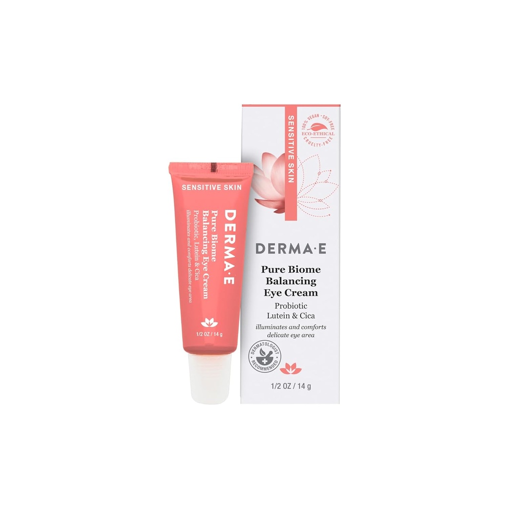 Derma E Pura Biome Balancing Eye Cream, 0,5 OZ