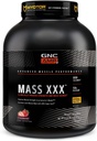 Masa GNC AMP XXX, Powder Protein Protein Protein Protein Protein Protein, Mejora la fuerza y el tamaño, 780 Calories, 50g Proteína, Aminoácidos Micronizados, Creatina, Betaine, Fresa, 13 Serviciones, 6 libras