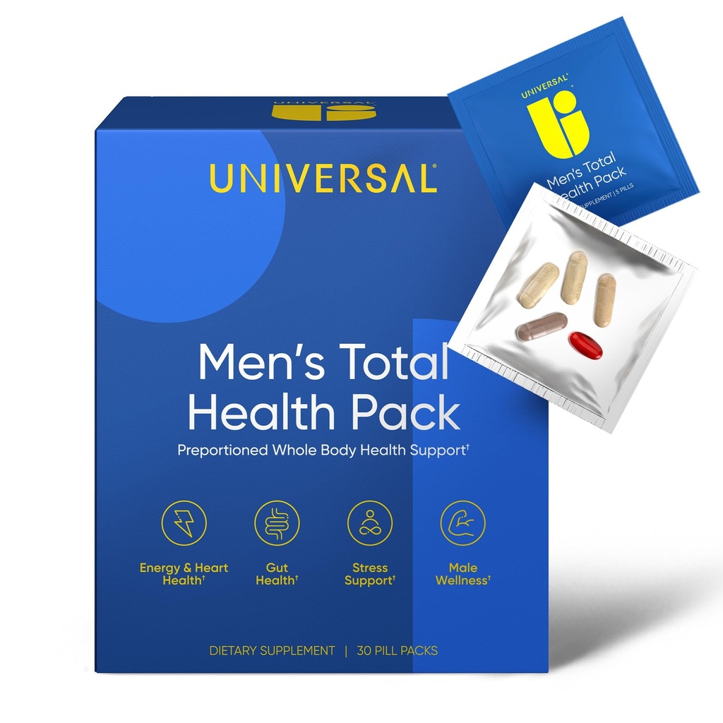 Paquetes de vitaminas diarias para hombres - 22 Minerales esenciales & vitaminas para hombres, suplemento multivitamínico completo para energía, apoyo al estrés, corazón, salud de Gut con aceite de krill, adaptógenos - 30 Pack