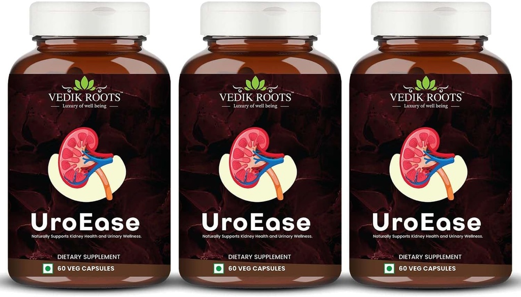 UroEase ¦ Ayurvedic Herbal Supplement for Kidney Health & Uric Acid Levels  Apoyo Urinary Tract Health ← 180 Veg Capsules
