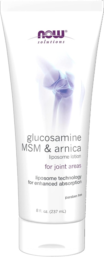 AHORA Soluciones alimentarias, Glucosamina, MSM y Arnica Liposome Lotion, Para áreas conjuntas, Tecnología de Liposome para la absorción mejorada, 8-Ounce