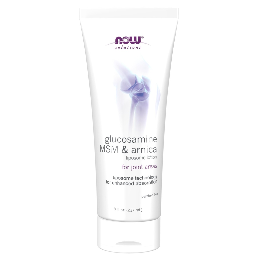 AHORA Soluciones alimentarias, Glucosamina, MSM y Arnica Liposome Lotion, Para áreas conjuntas, Tecnología de Liposome para la absorción mejorada, 8-Ounce