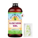 Lily of The Desert Aloe Vera Gel - Fillet interior Fillet Filtrado Aloe Vera Drink, Thicker Consistency,Digestive Enzymes for Gut Health, Stomach Relief, Wellness Glowing Skin 16 Fl Oz Gelly Sachet Incluido.