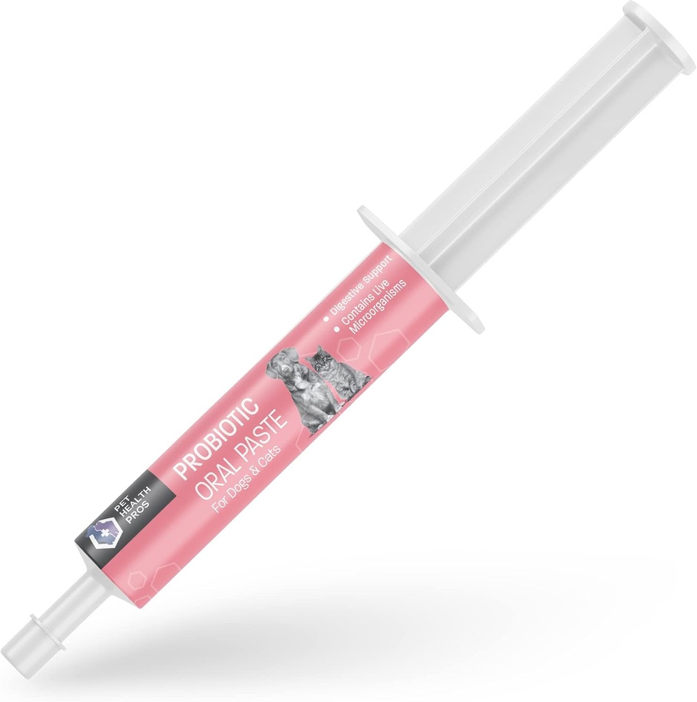 Pasteles orales probióticos para perros &amp; gatos - Soporte Digestión saludable Gel probiótico - Antidiarrea para perros y probióticos de gato para la diarrea - para viajar, embalar y entrenamiento - 30 cc