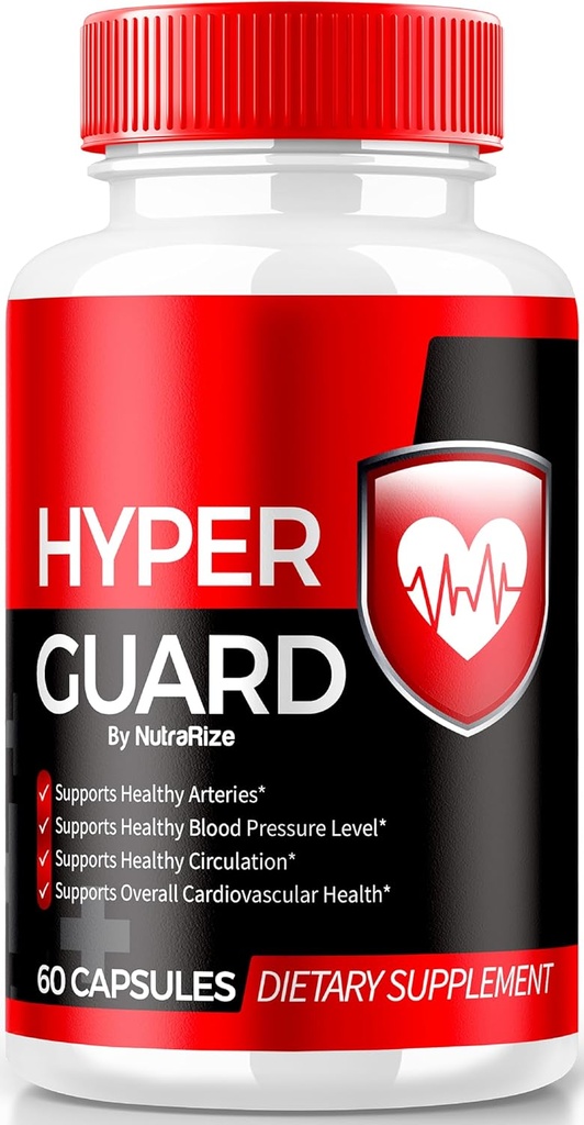 NutraRize Hyper Guard Capsules, All Natural HyperGuard Blood Vessel Cleaner, Fórmula Premium para apoyar la salud y el bienestar generales, Revisión Oficial de Hyper Guards (60 cápsulas)