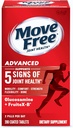 Move Free Advanced Glucosamine Chondroitin + Calcium Fructoborate Joint Support Supplement, Supports Mobility Comfort Strength Flexibility & Bone - 200 Tablets (100 porciones)*
