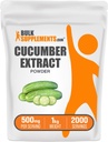 BulkSupplements.com Extract Powder de pepino - Suplemento de pepino, para la hidratación - Vegan &amp; Gluten Gratis, 500mg por Serving, 1kg (2.2 lbs) (Pack of 1)