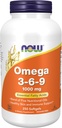 AHORA Suplementos de alimentos, Omega 3-6-9 1000 mg con una mezcla de semillas de Flax, Primrose de la noche, Canola, Currant Negro y aceites de semilla de calabaza, 250 Softgels