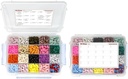 20 Compartimiento Caja de gran pill con sello Airtight - Caja de med impermeable de gas de silicona con mapa de medicamentos (20 Compartamento, 2 Pack)