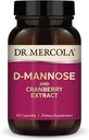 Dr. Mercola D-Mannose and Cranberry Extract, 30 Servings (60 Capsules), Suplemento dietético, apoya la salud del tracto urinario, no GMO