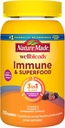 Nature Made Wellblends Immune & Superfood, Elderberry Gummies with Acerola Cherry Extract, Plus Vitamina C + Vitamina D, Immune Support Suplemento, 100 Gummy Vitaminas