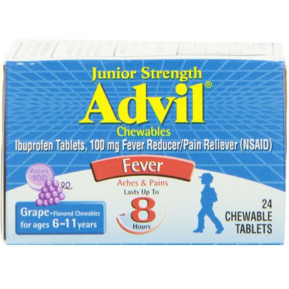 Alimentador de Dolor de Fuerza Junior Advil - 24 Tablas Chewable