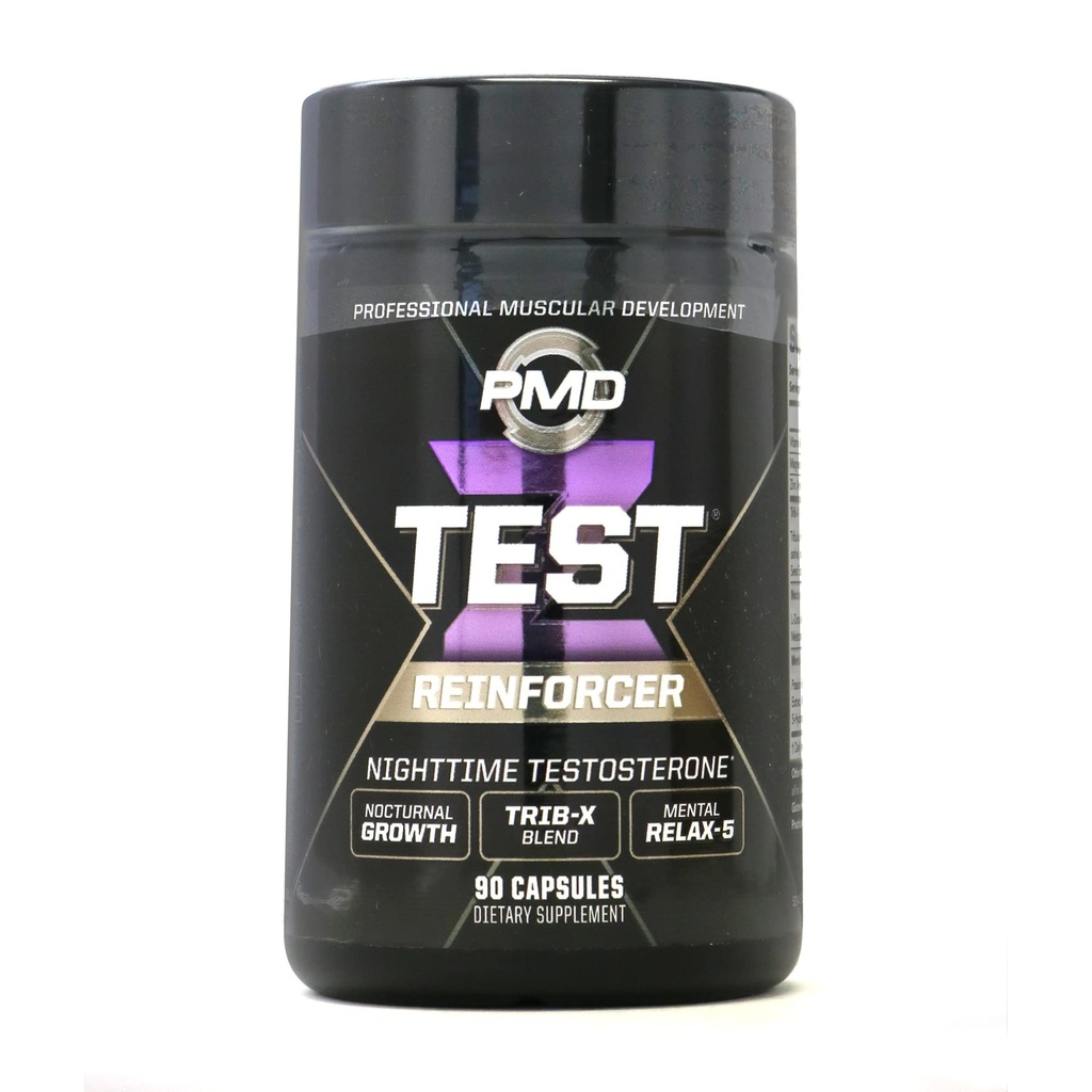 PMD Sports Z-Test Nighttime Testosterone Support - Inductor de sueño y relajación para el efecto anabólico máximo - Mejorar la recuperación muscular, aumentar el crecimiento muscular - 90 cápsulas