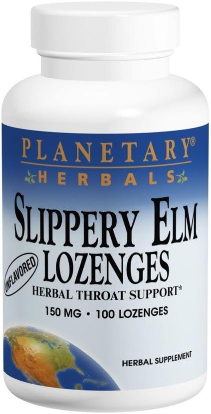 Herbals planetarios resbaladizos Elm Lozenges Tangerine, 200 Lozenge