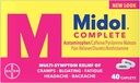 Midol Complete, Menstrual Period Symptoms Relief, Caplets, 40 Cuenta, 2-Pack