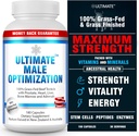 Ultimate Male Optimization 100% Grass Fed Beef Organ Supplement - Supports Test, Energy & General Men's Health & Wellness - Non-GMO Grass Fed Beef Organ Supplement with Liver, No Fillers 180 Capsules