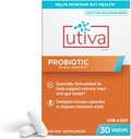 Szio+ Utiva Probiotic – Urinary Tract and Gut Health Supplement – 12 billion CFU Lactobacillus & Bifidobacterium Probiotic for Men and Women, 30 Delayed Release Vegi Capsules