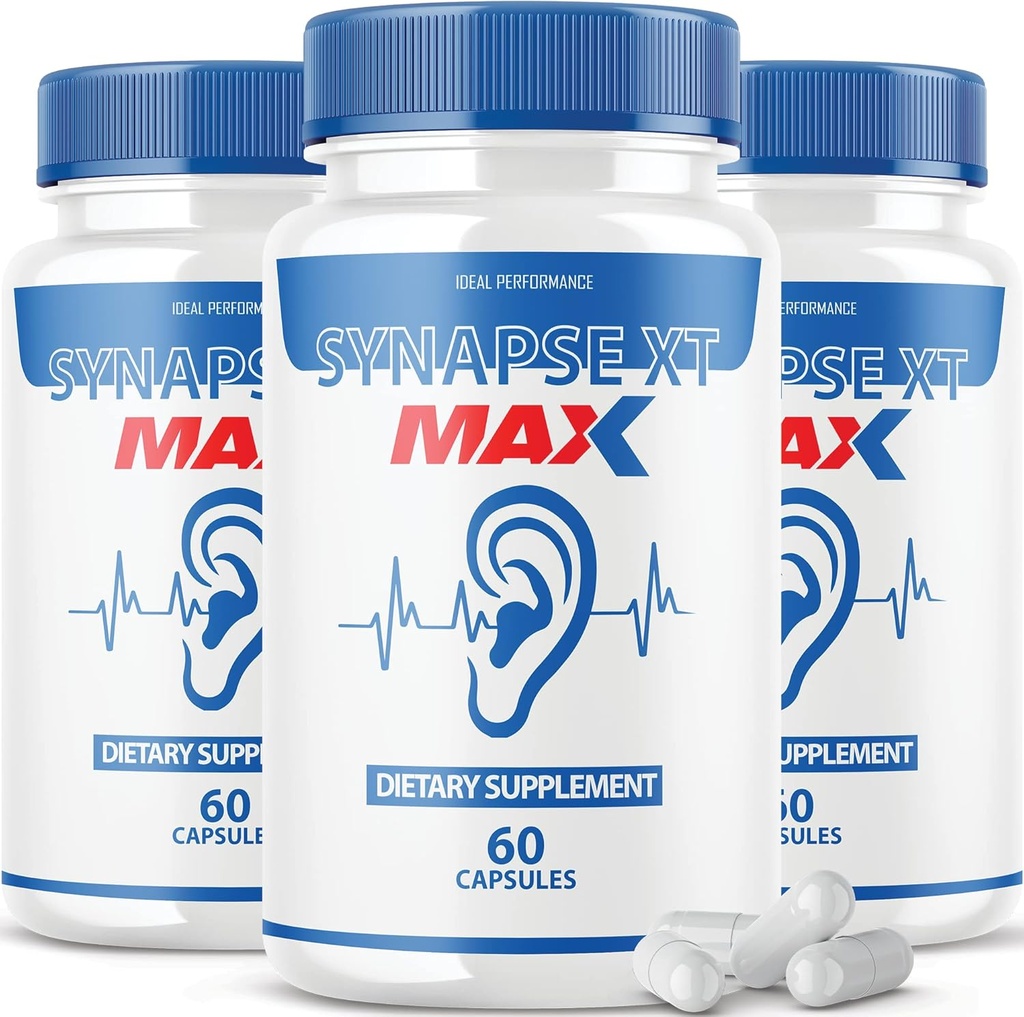 IDEAL PERFORMANCE (3 Pack) Synapse XT Max Tinnitus Supplement Pro Premium Relief Pills (180 cápsulas)