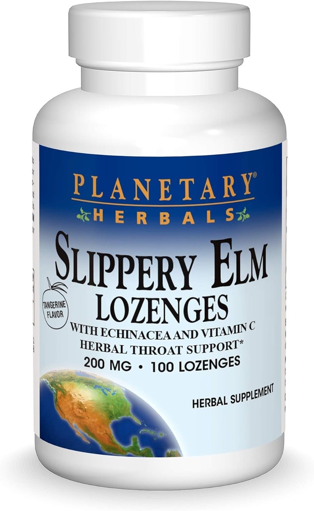 Herbals planetarios resbaladizos Elm Lozenges, 100 Conde