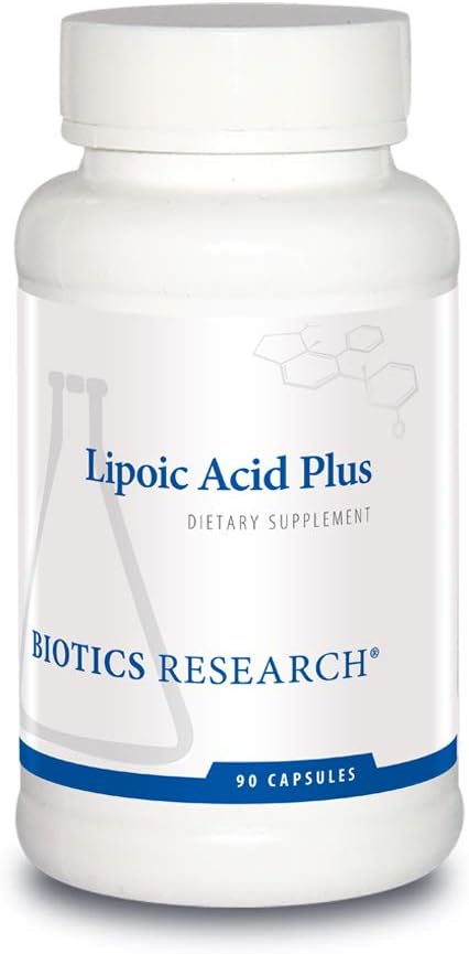 Biotics Research Lipoic Acid Plus– Alpha-Lipoic Acid, Vitamina C, Powerful Antioxidant, Promotes Eye Health, 90 Capsules