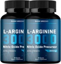 L-Arginina 3000mg Nitric Oxide Suplemento para Hombres y Mujeres – Capsules no vegetarianos con punta de remolacha para la circulación, resistencia, energía, resistencia, rendimiento y soporte de entrenamiento – 90 caps