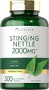 Carlyle Stinginging Nettle Leaf Extracto 2000mg ← 300 cápsulas ← No Gluten Suplemento gratuito