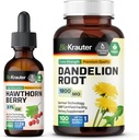BIO KRAUTER Hawthorn Tincture 2 Fl. Oz. " Dandelion 100 Capsules